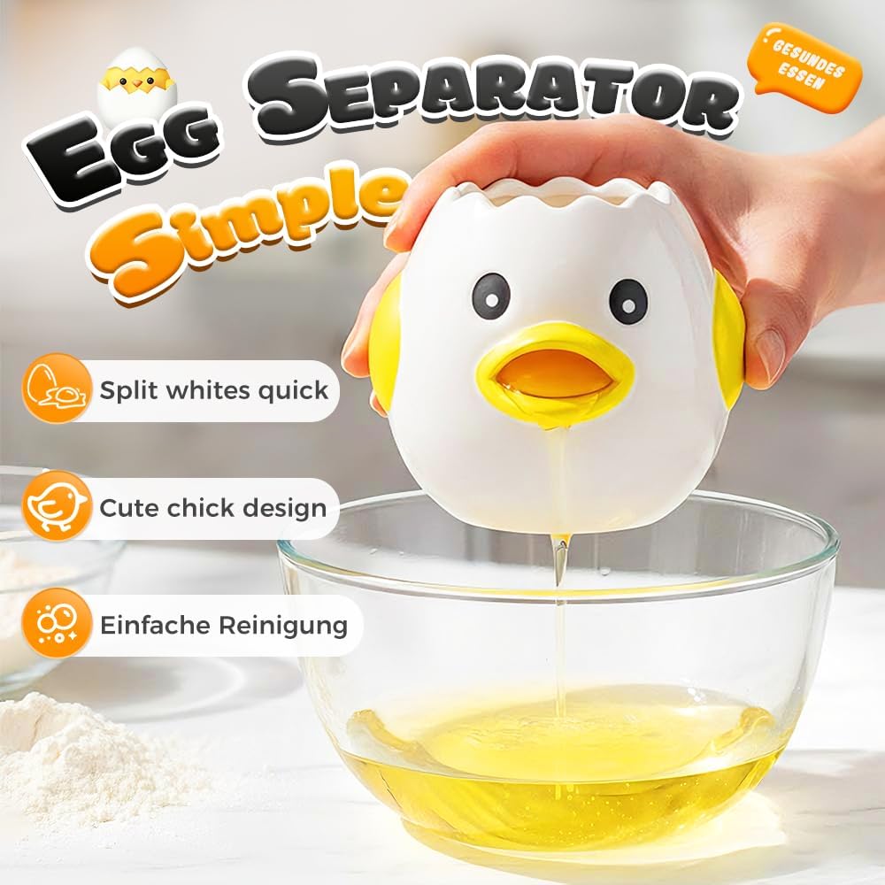 Cartoon Egg White Separator, Practical and Simple Ceramic Egg Separator, Suitable for Kitchen Baking Small Tools (1 pcs) - Image 2