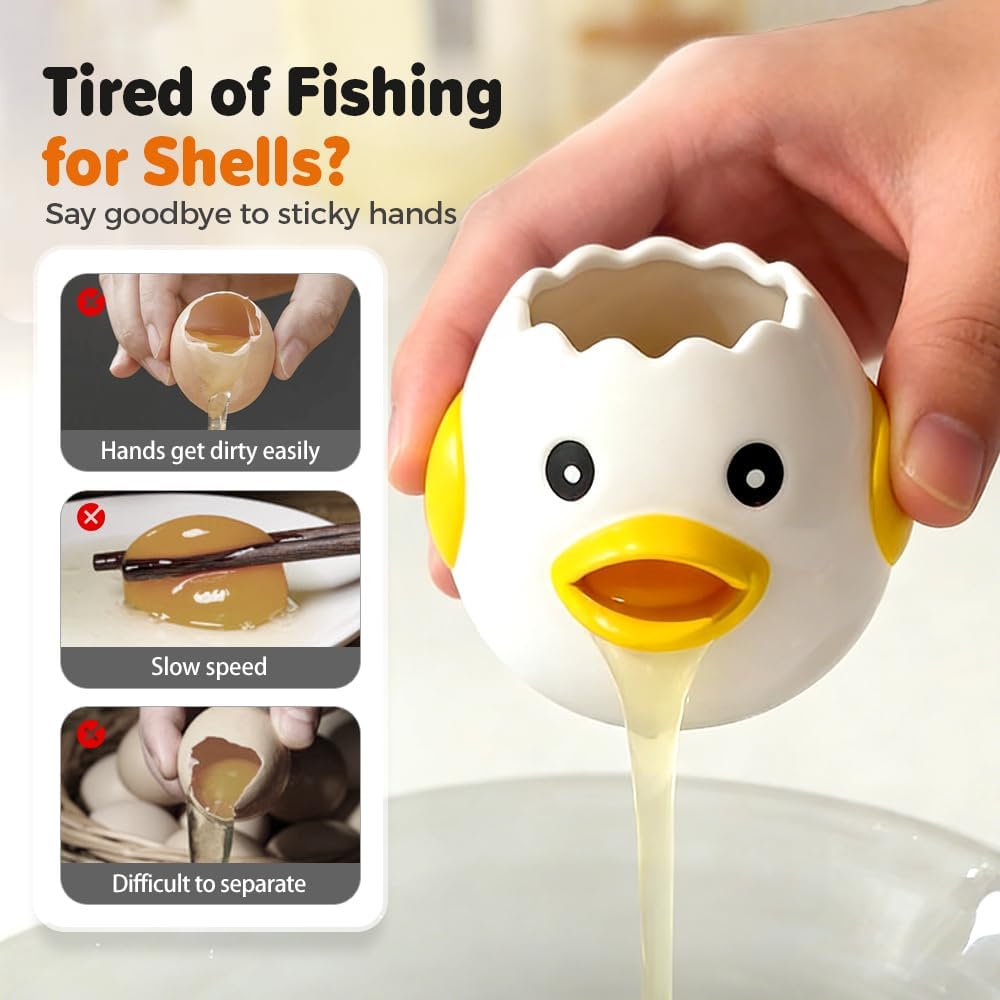 Cartoon Egg White Separator, Practical and Simple Ceramic Egg Separator, Suitable for Kitchen Baking Small Tools (1 pcs) - Image 4