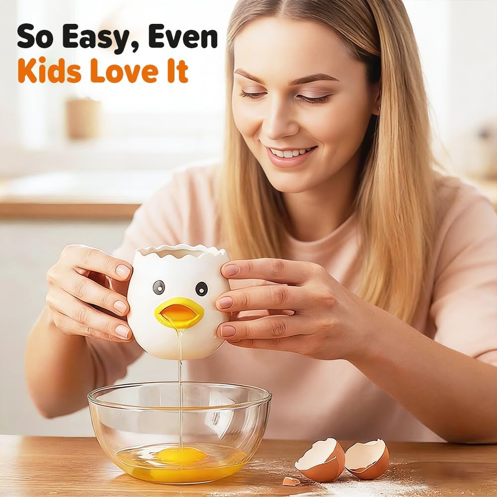 Cartoon Egg White Separator, Practical and Simple Ceramic Egg Separator, Suitable for Kitchen Baking Small Tools (1 pcs) - Image 5