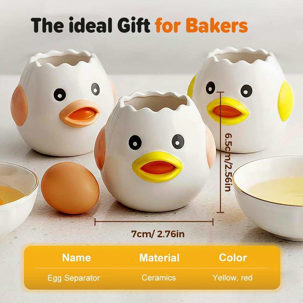 Cartoon Egg White Separator, Practical and Simple Ceramic Egg Separator, Suitable for Kitchen Baking Small Tools (1 pcs) - Image 7