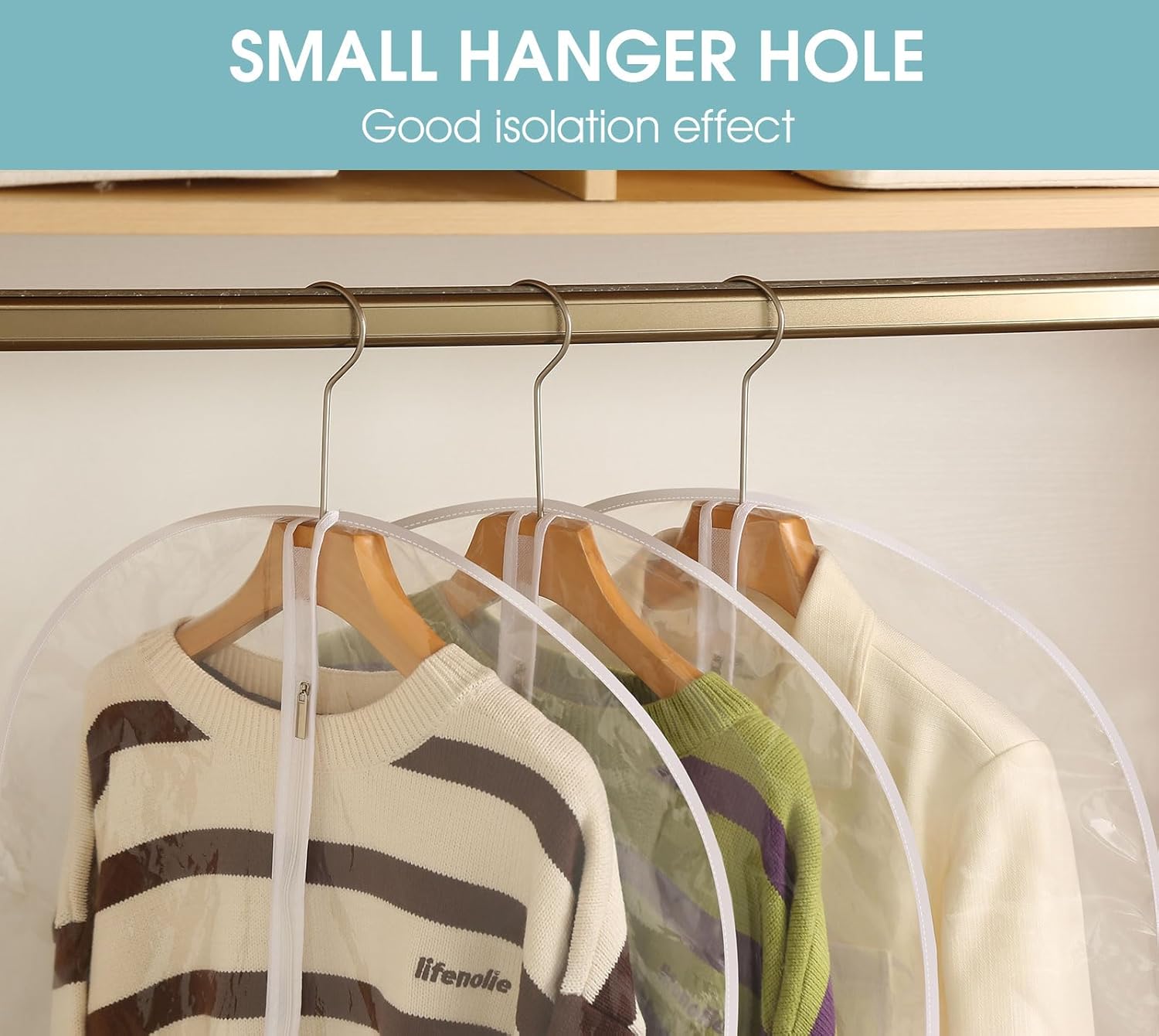 All Clear Garment Bags for Hanging Clothes, 40