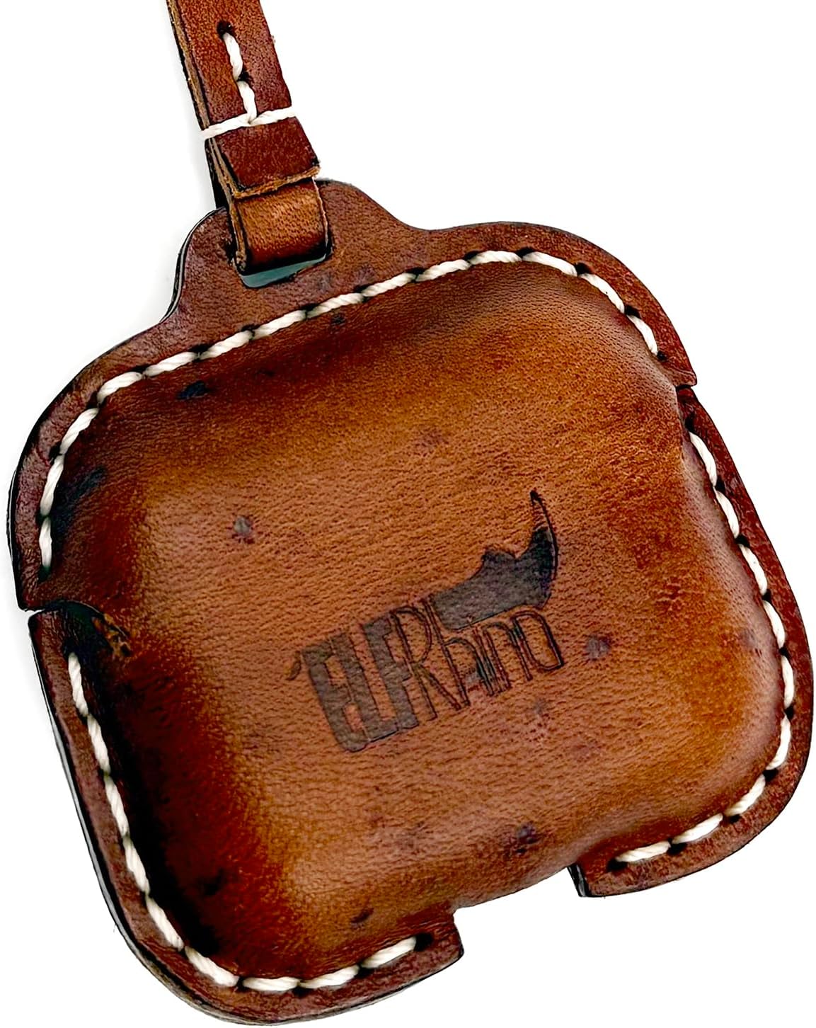 Leather Case Cover Earbud Case Strap String Compatible with Wireless Charging Case Brown - Image 3