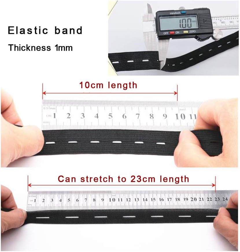 1 Inch by 32 Yard White Buttonhole Elastic Band Heavy Stretch High Elasticity Knit Elastic Band - Image 5