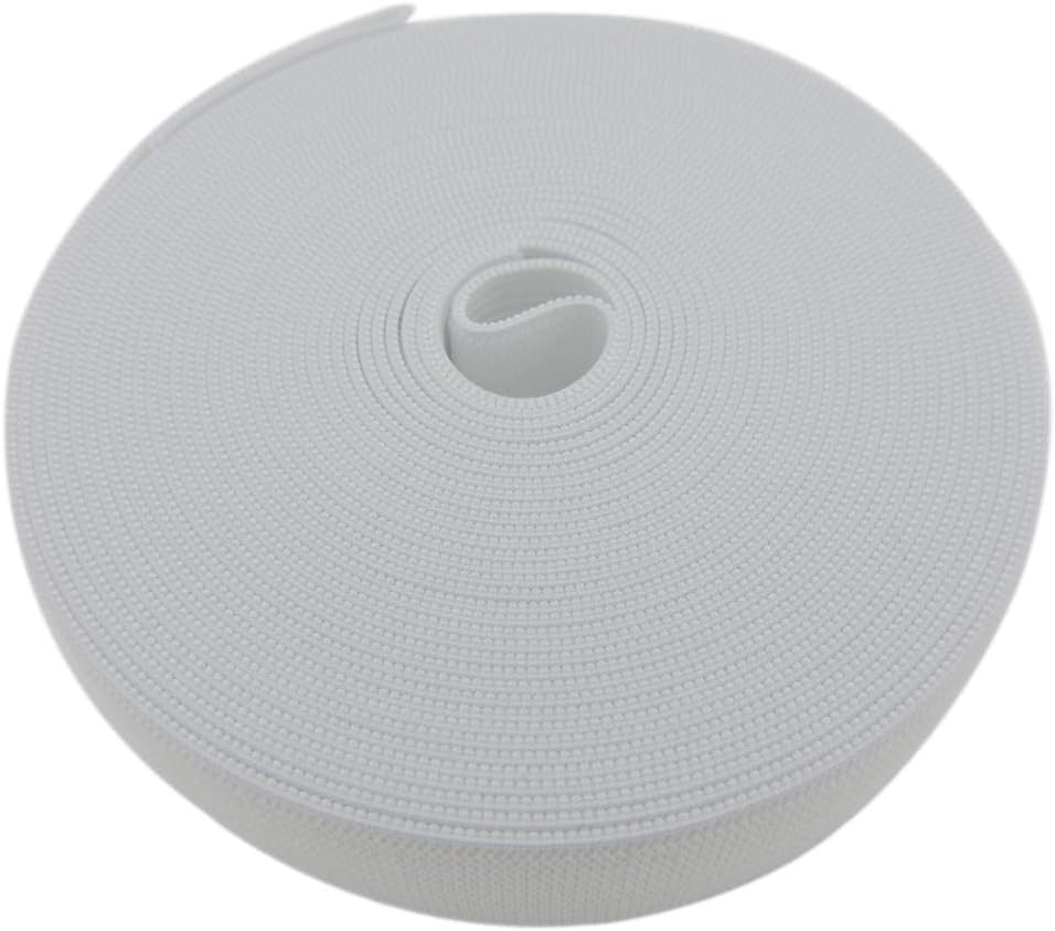3/5 Inch by 43 Yard White Sewing Elastic Band Spool Heavy Stretch High Elasticity Knit Elastic Band - Image 1