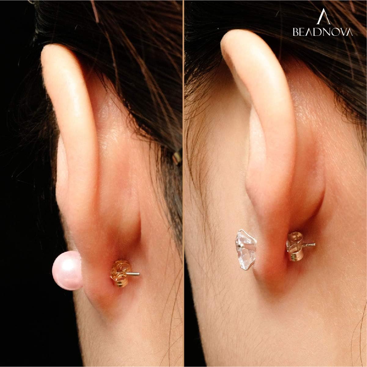 14K Gold 925 Sterling Silver Earring Backs Pierced Earring Backing Hypoallergenic Butterfly Ear Stud Backs for Studs (6 pcs 14K Gold, 6 pcs 925 Sterling Silver) - Image 6
