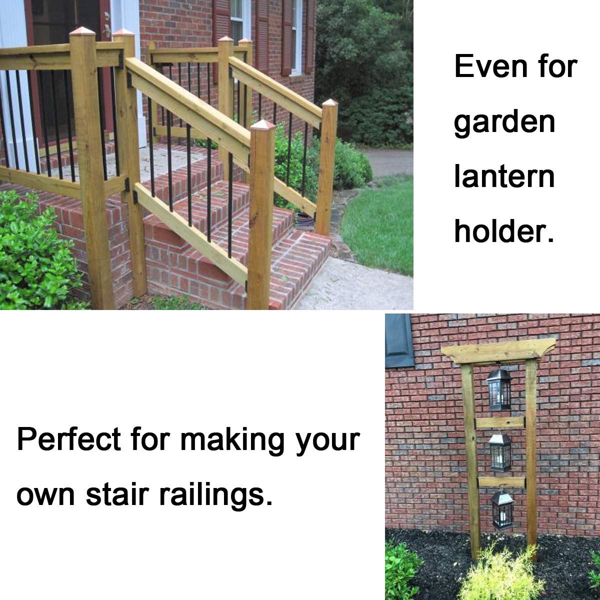 20pcs Deck Railing Brackets Connectors for 2x4 Railing Wood Post with 120pcs Wood Screws - Image 7