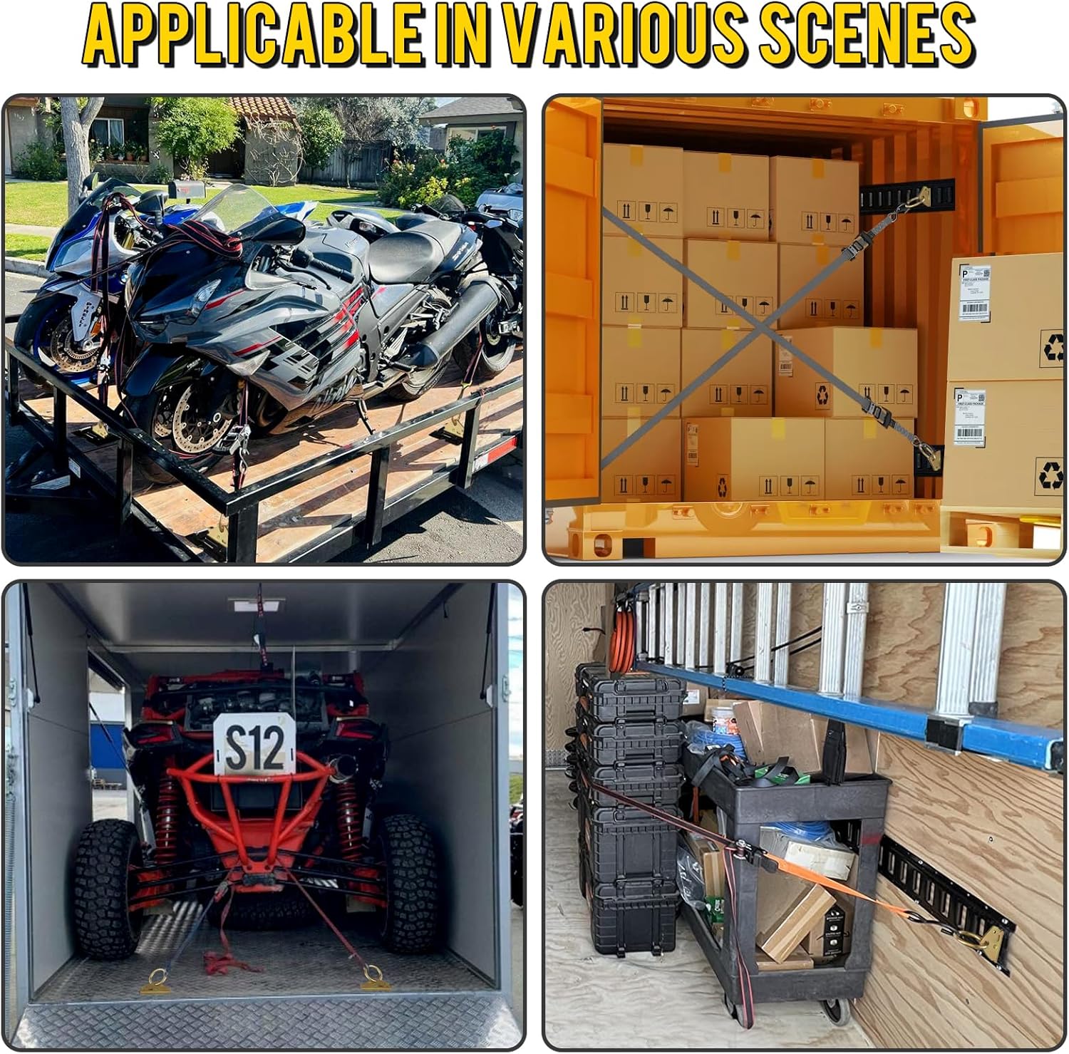 20pcs Steel E-Track O Ring Tie-Down Anchors, Secure Cargo in Enclosed/Flatbed Trailers, Trucks, Load Limit of 1500lb - Image 6