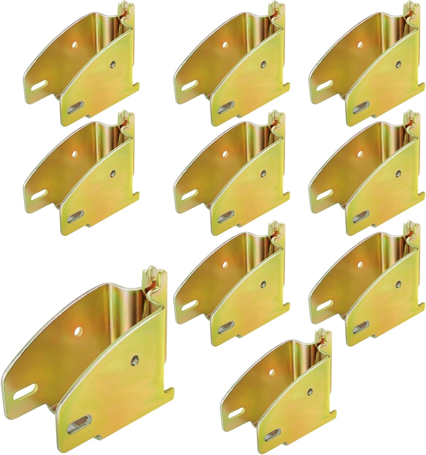 E-Track Wood Beam End Socket Accessories, Zinc-Coated Steel, Fit with 2x4 2x6, Add Removable Load Lock Bars to E-Track Cargo Area (10pcs) - Image 1