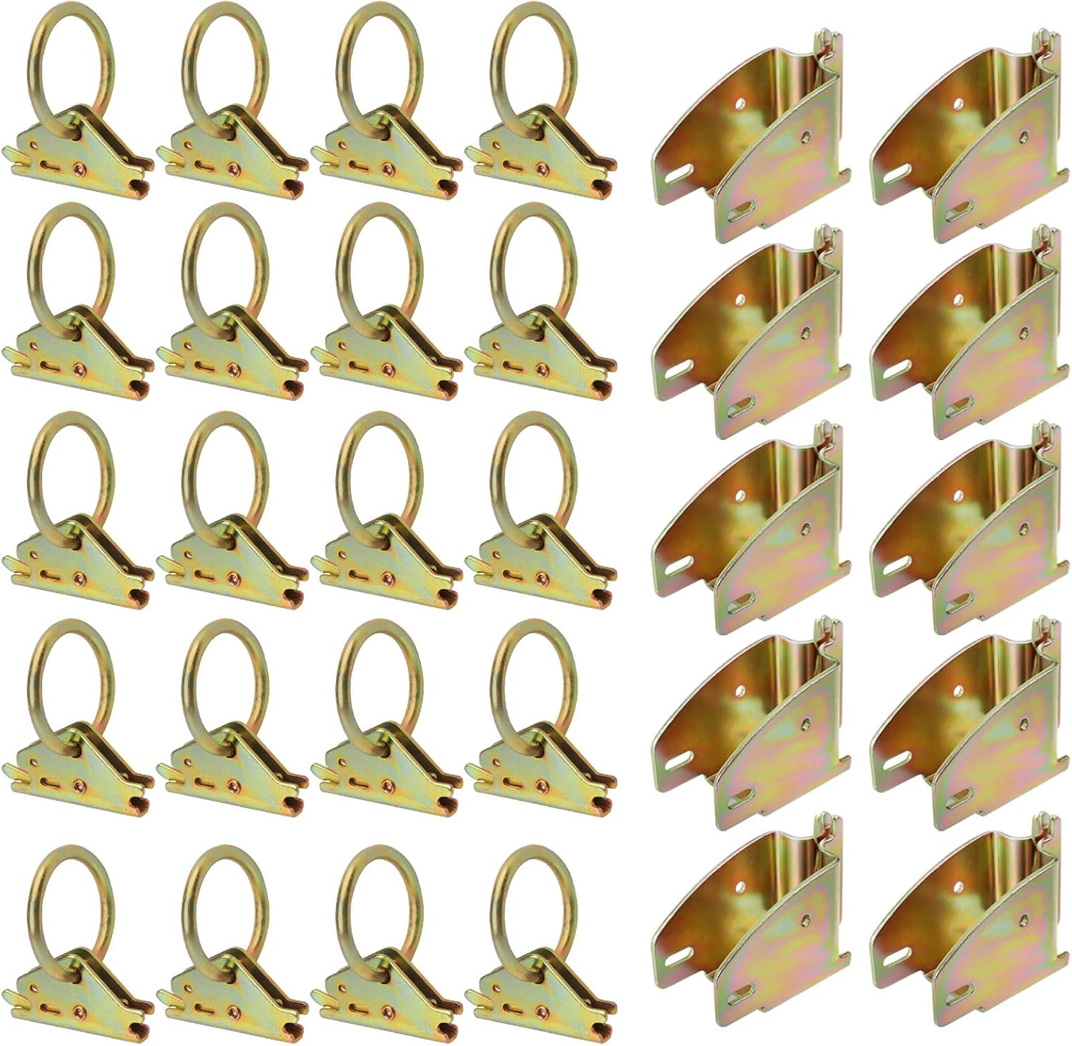 E-Track Wood Beam End Socket Accessories(10pcs) and E-Track O Ring Tie-Down Anchors(20pcs) - Image 1