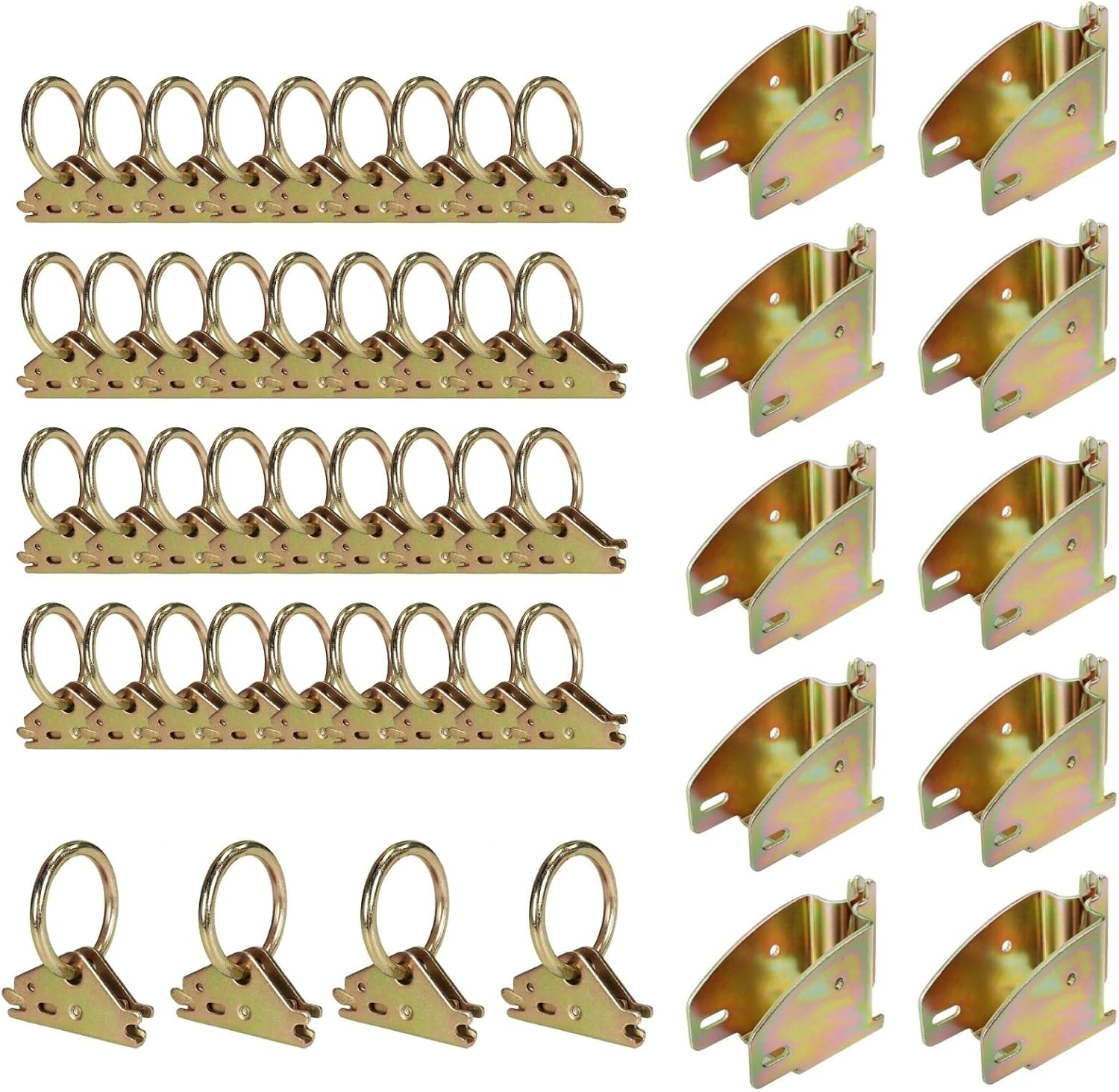 E-Track Wood Beam End Socket Accessories(10pcs) and E-Track O Ring Tie-Down Anchors(40pcs) - Image 1