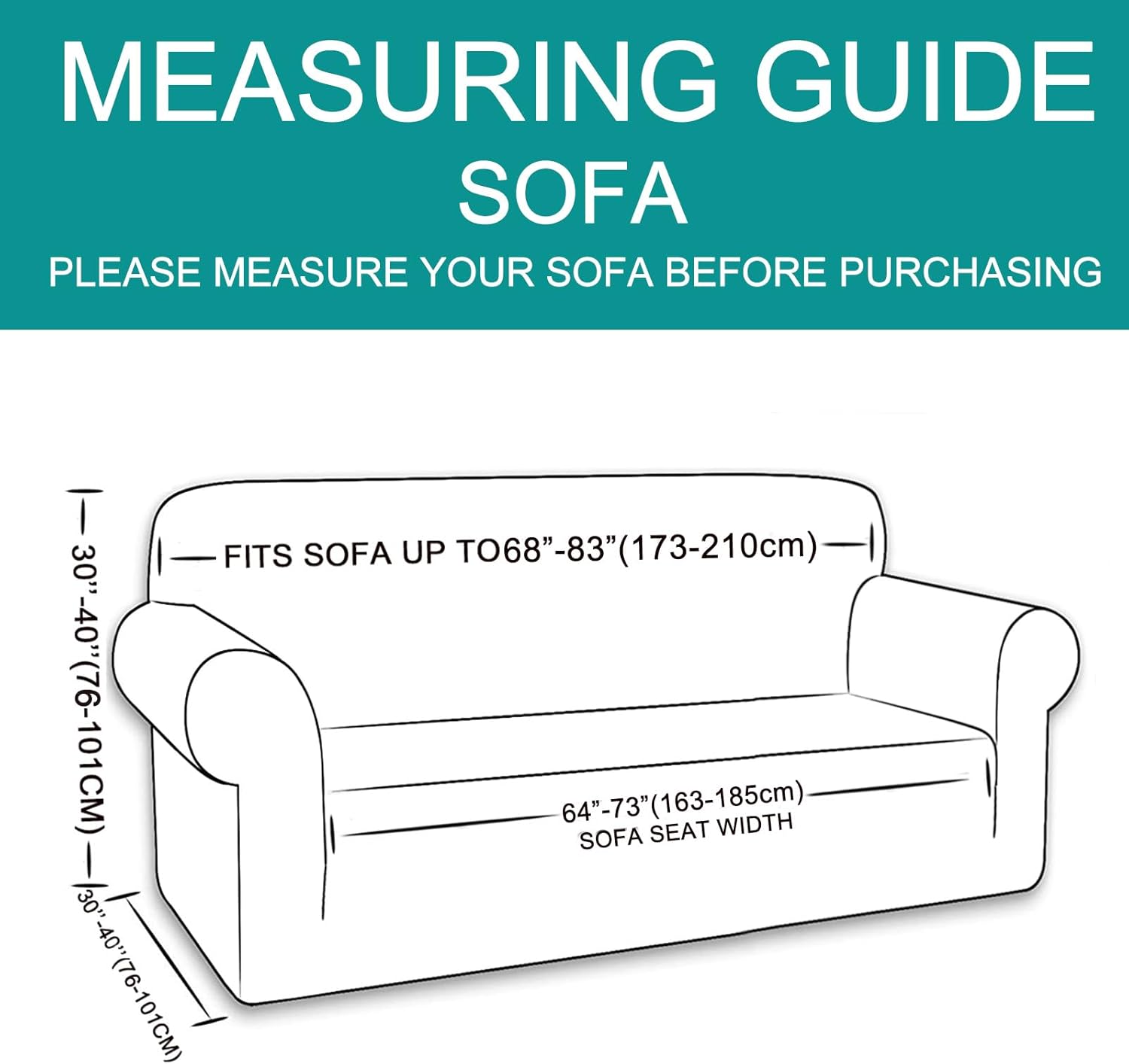 Stretch Couch Cover Sofa Cover Washable Sofa Slipcover Furniture Protector for 3 Chion Couch Sofa Pet Friendly(Sofa, Chocolate) - Image 6