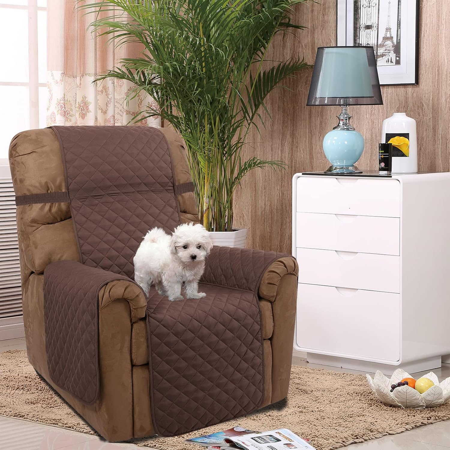 UNICE Home Sofa Cover Bundle Loveseat Cover Chair Cover (Sofa+Loveseat+Chair, Coffee) - Image 2