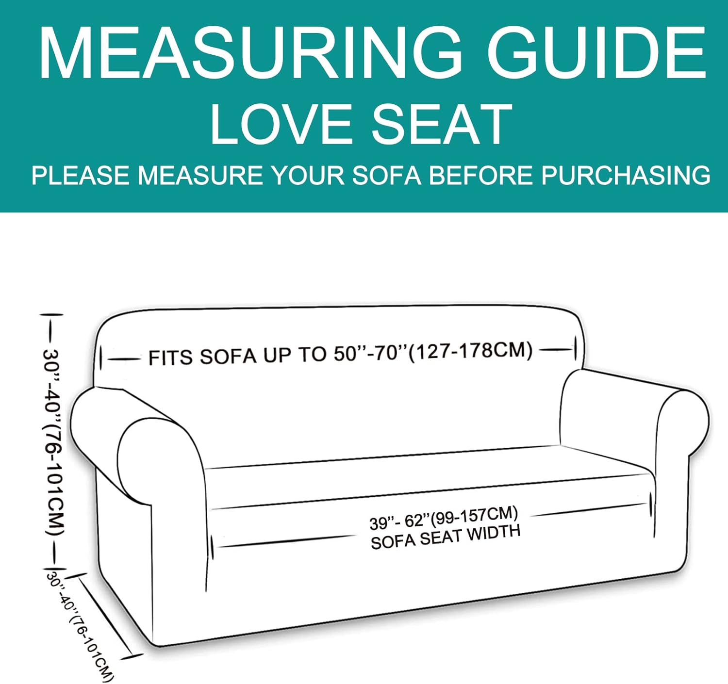 Stretch Couch Cover Sofa Bundles loveseat (Beige) - Image 8