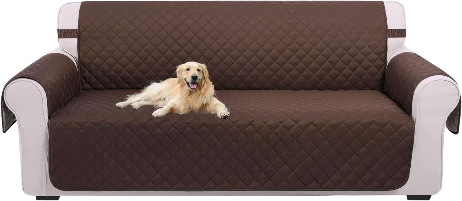 UNICE Home Reversible Loveseat Cover Bundle Oversized Couch Cover(XL Sofa+Loveseat, Coffee) - Image 3
