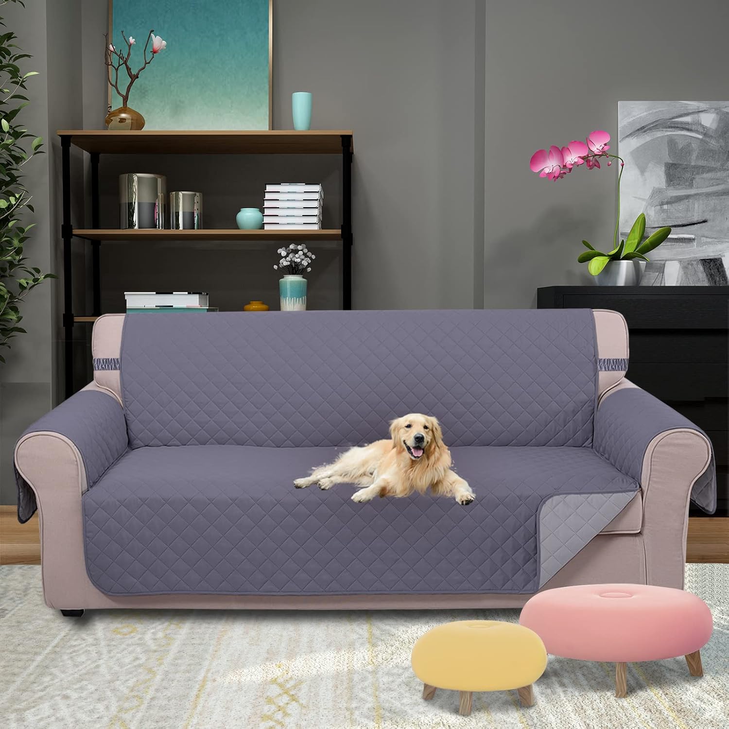 Reversible Sofa Cover Bundles with lovseat Cover - Image 4