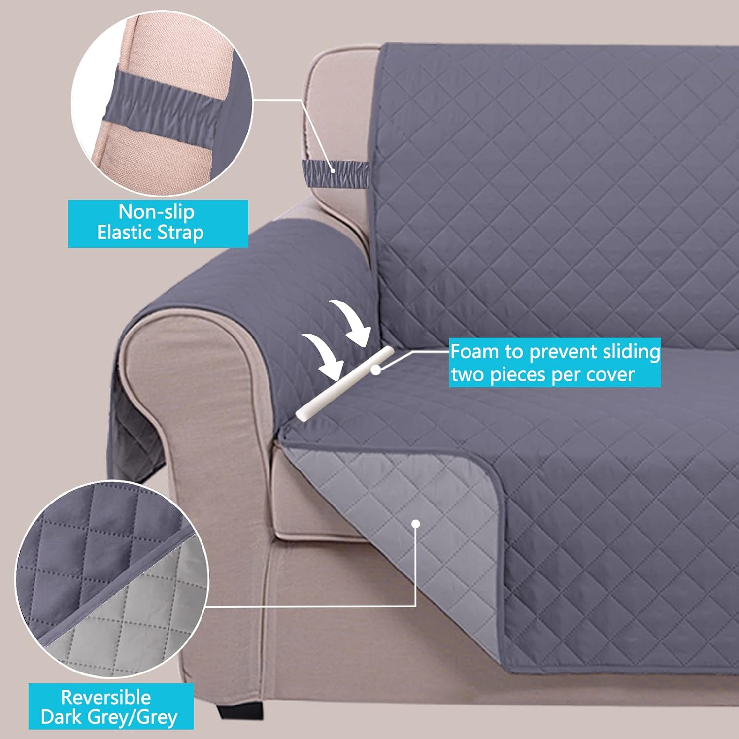 Reversible Sofa Cover Bundles Oversized Sofa - Image 3