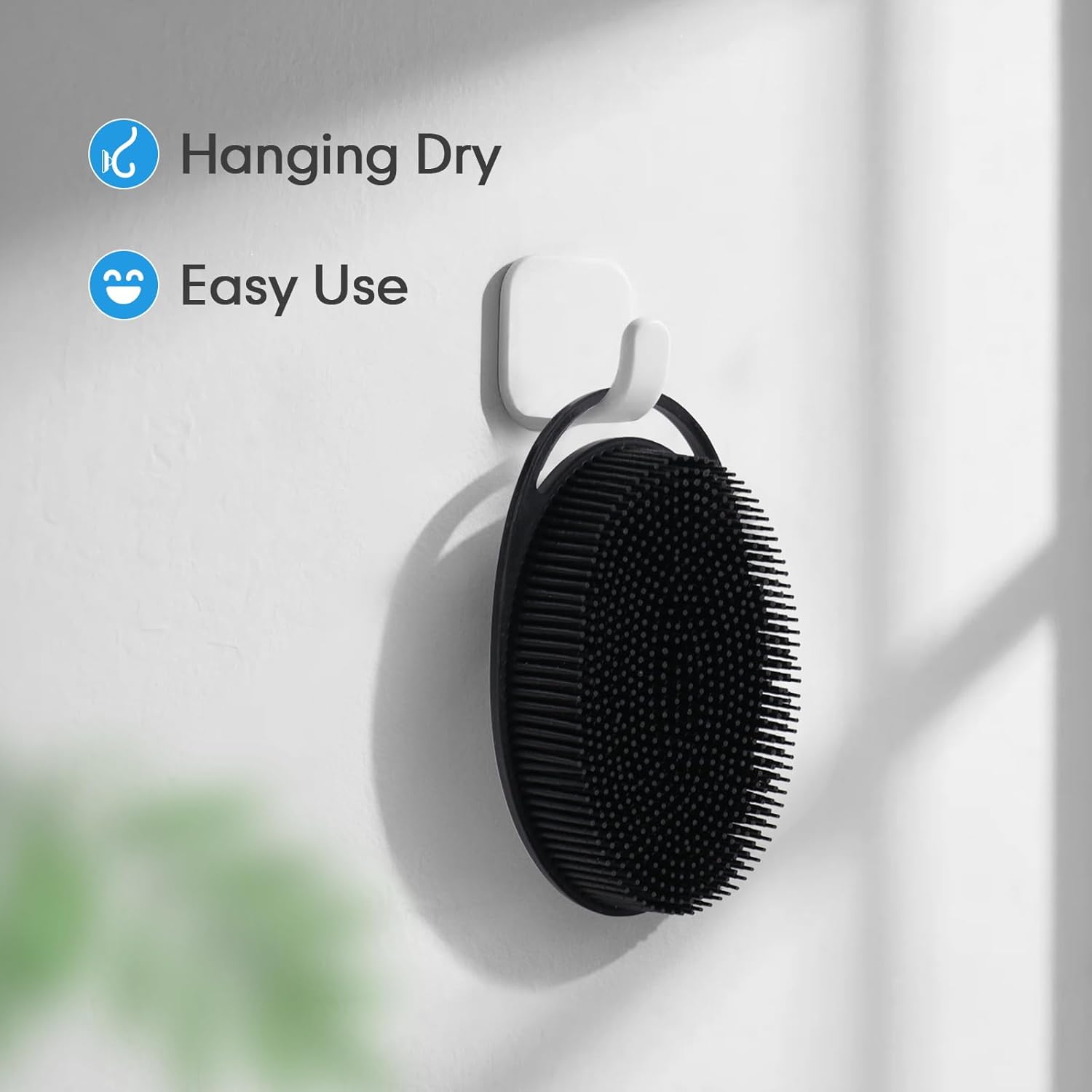 Silicone Body Scrubber for Shower, Dual-Sided Exfoliating Brh, Massage and Deep Cleanse, Black and Blue, 2 Pack - Image 6
