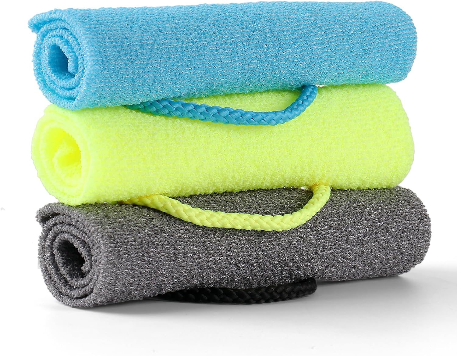 3 Pcs Exfoliating Net Sponge Body Scrubber Bath Towel - Image 1