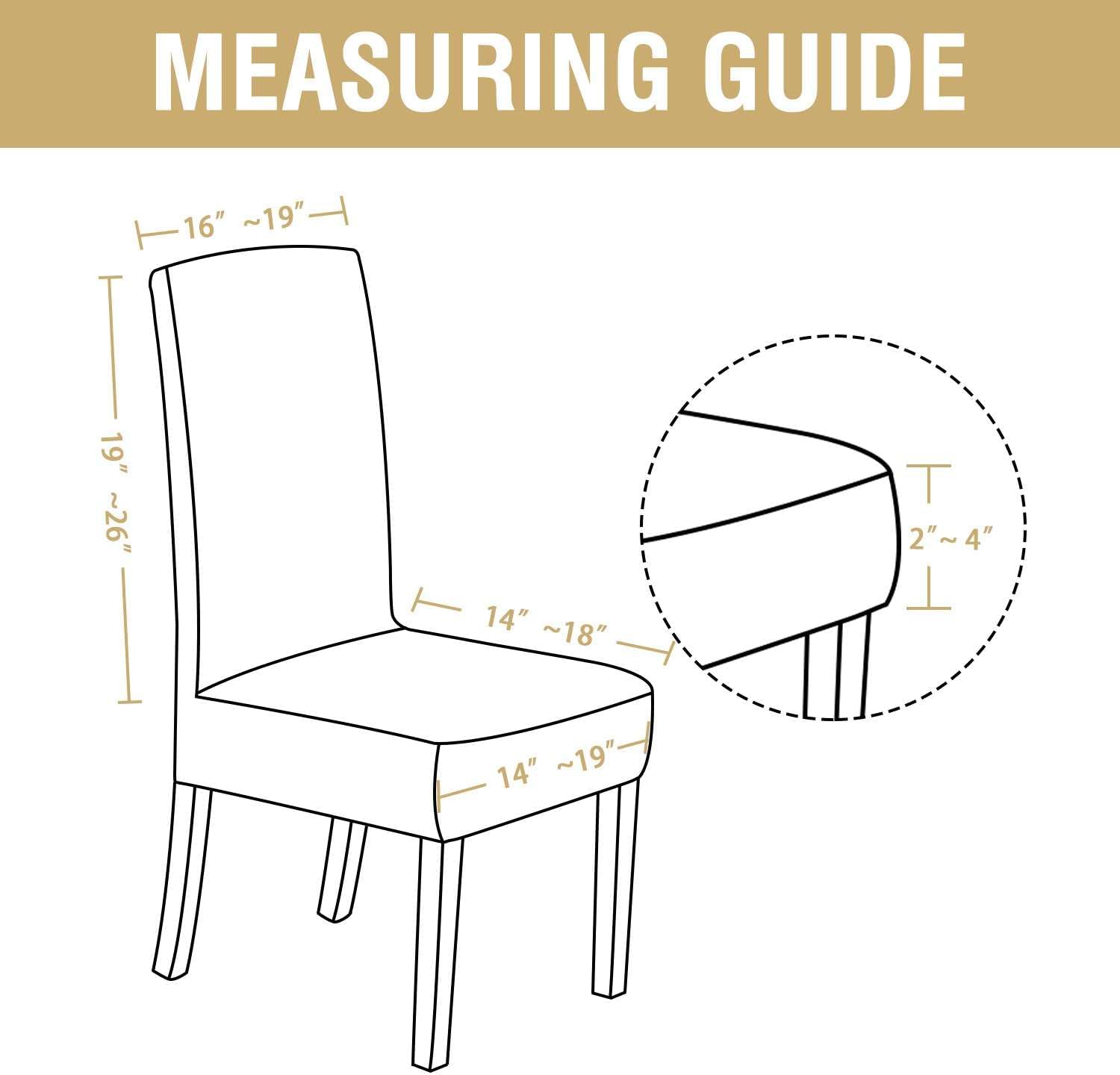 Dining Chair Covers Velvet Stretch Chair Covers for Dining Room Set of 6 Parson Chair Slipcovers Chair Protectors Covers, Soft Thick Solid Velvet Fabric Washable, Ivory - Image 2