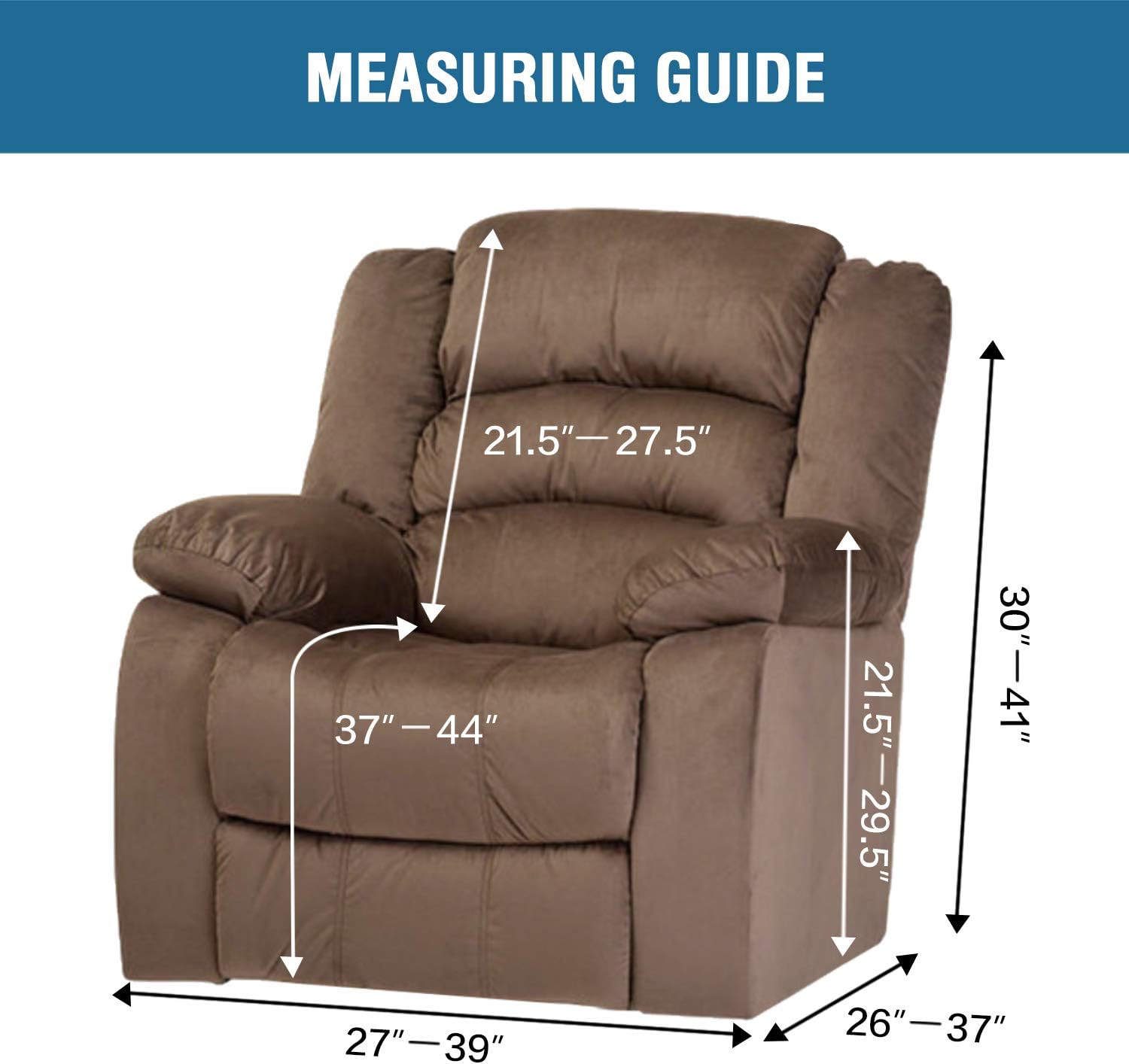 Velvet Stretch Recliner Couch Covers 4-Pieces Style Recliner Chair Covers Recliner Cover for Reclining Chair Slipcovers Feature Non Slip Form Fitted Thick Soft Washable, Ivory - Image 7