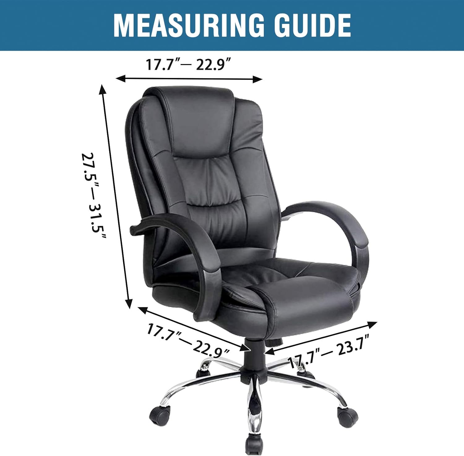 Velvet Home Office Chair Covers Stretchable Computer Desk Chair Covers Mid - High Back Universal Executive Boss Gaming Seat Cover Removable Machine Washable, Black - Image 7