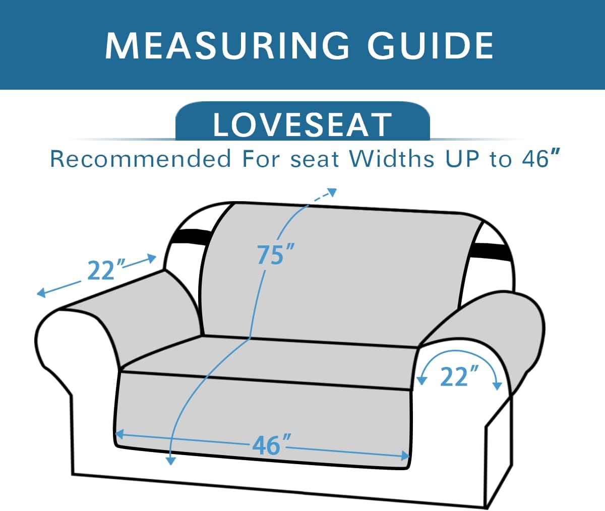 100% Waterproof Sofa Slipcover Washable Loveseat Cover for 2 Chion Cover Non-Slip Furniture Protector with Puppy Paw Silicone Backing Couch Cover for Pets Dogs (Loveseat, Dark Teal) - Image 3