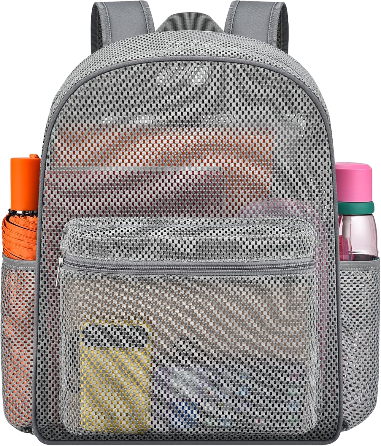 Duty Mesh Backpacks for Adults,See Through Backpack for Swimming Work Outdoor, Diving Backpack Carry Portable Oxygen Concentrators (Grey) - Image 1