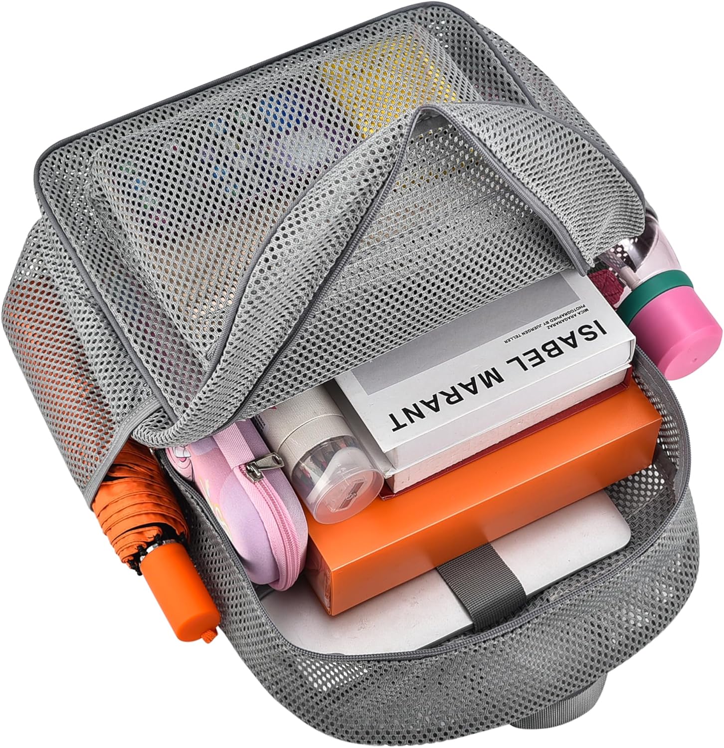 Duty Mesh Backpacks for Adults,See Through Backpack for Swimming Work Outdoor, Diving Backpack Carry Portable Oxygen Concentrators (Grey) - Image 8