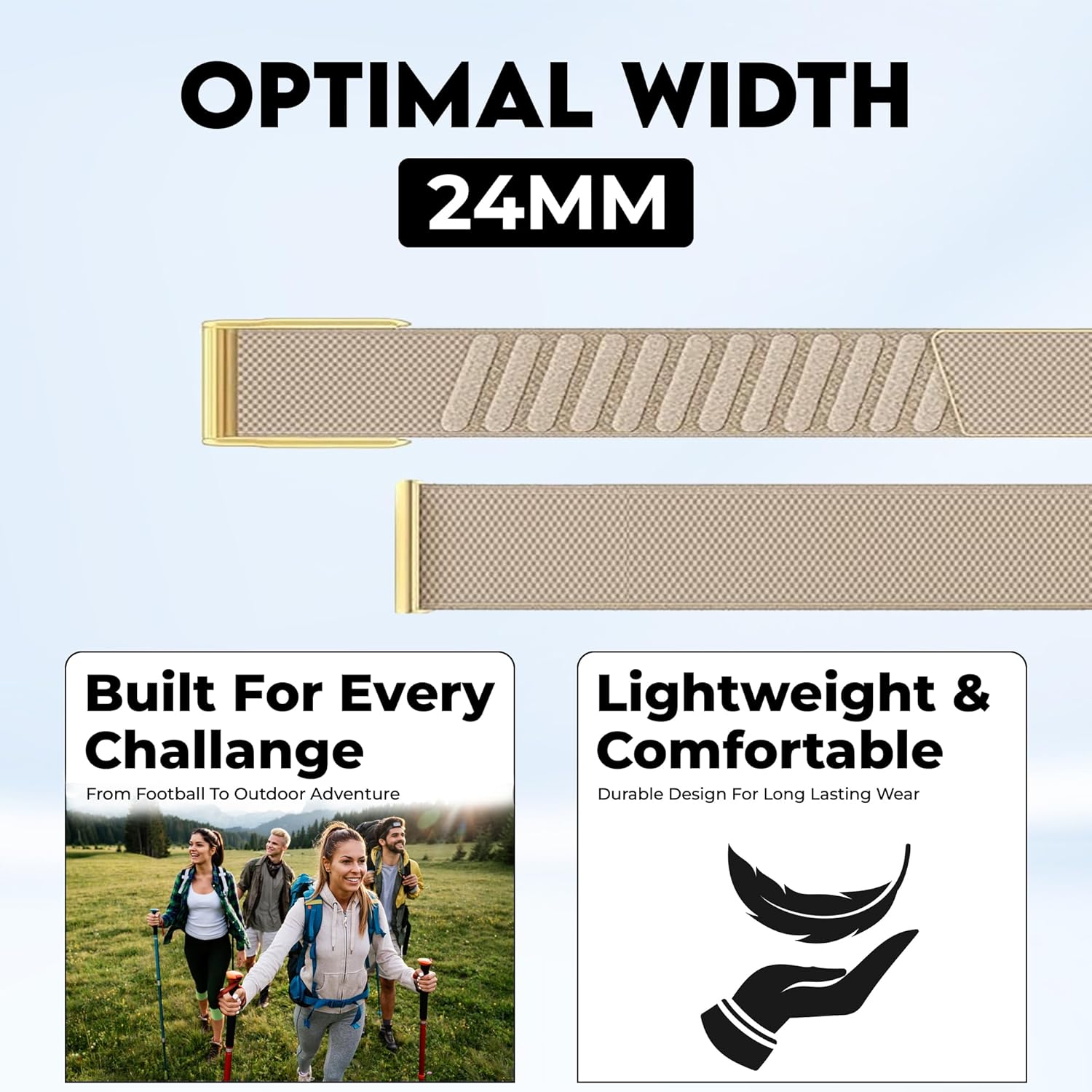 Ultra-soft Nylon Sport Band Compatible with WHOOP 5.0, One, Peak, and Life | Breathable, Durable & Secure Fit Strap | NOT for Gen 4 - Image 3