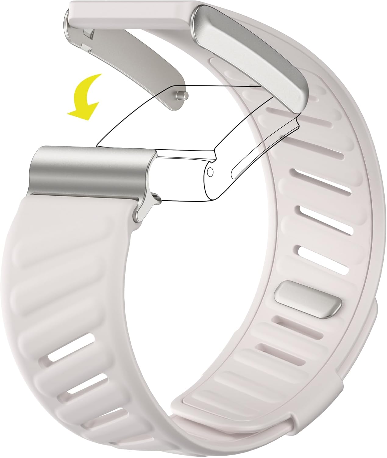 Comfort Durable Silicone Wristband Compatible with WHOOP 4.0 Band, Soft Silicone Sports Loop Strap for Men & Women, with U Shapped Connector - Image 2