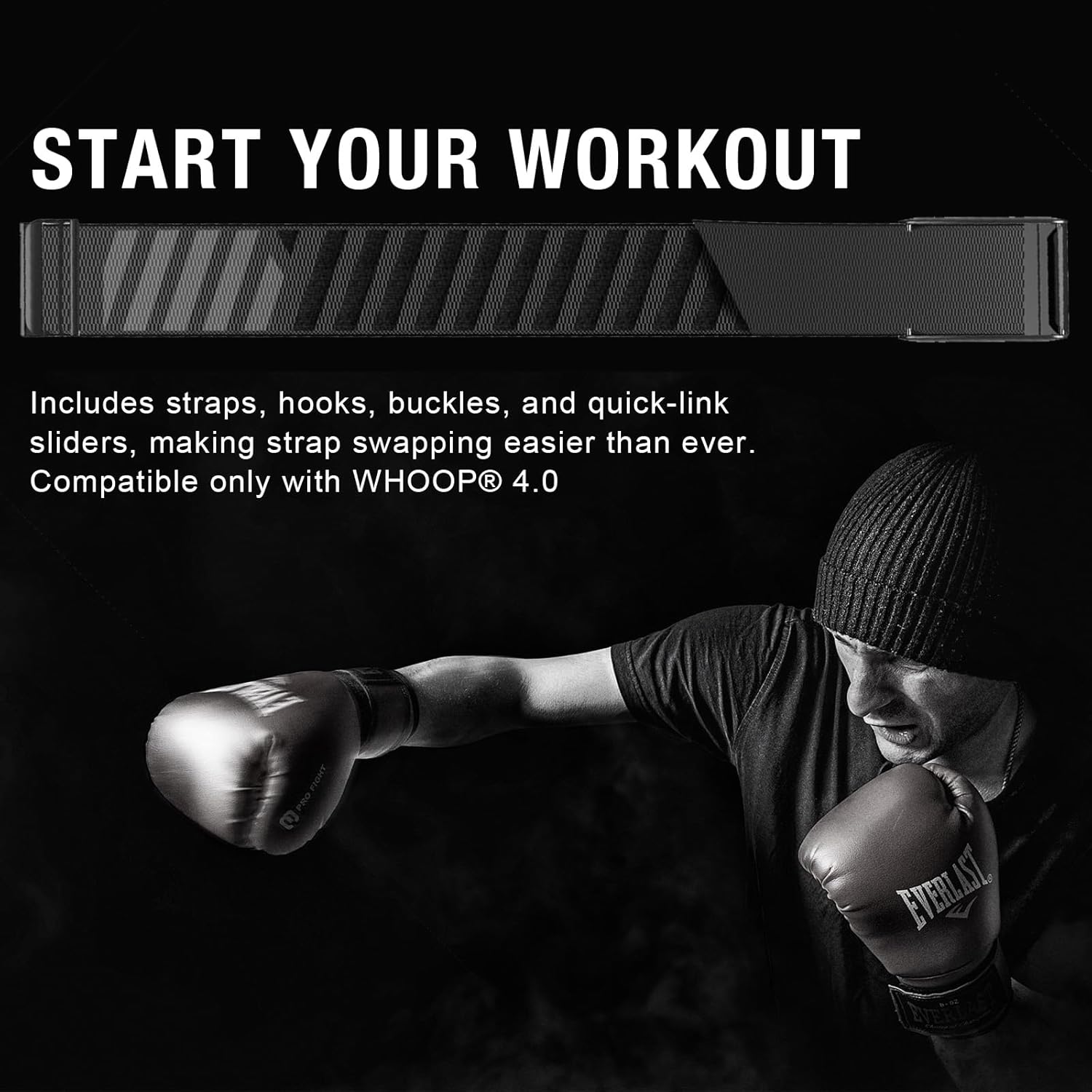HydroKnit Nylon Sport Band Compatible with Whoop 4.0 | Soft, Elastic, Fast-Drying, Water-Resistant, and Comfortable Replacement Strap for Active Lifestyles - Image 4