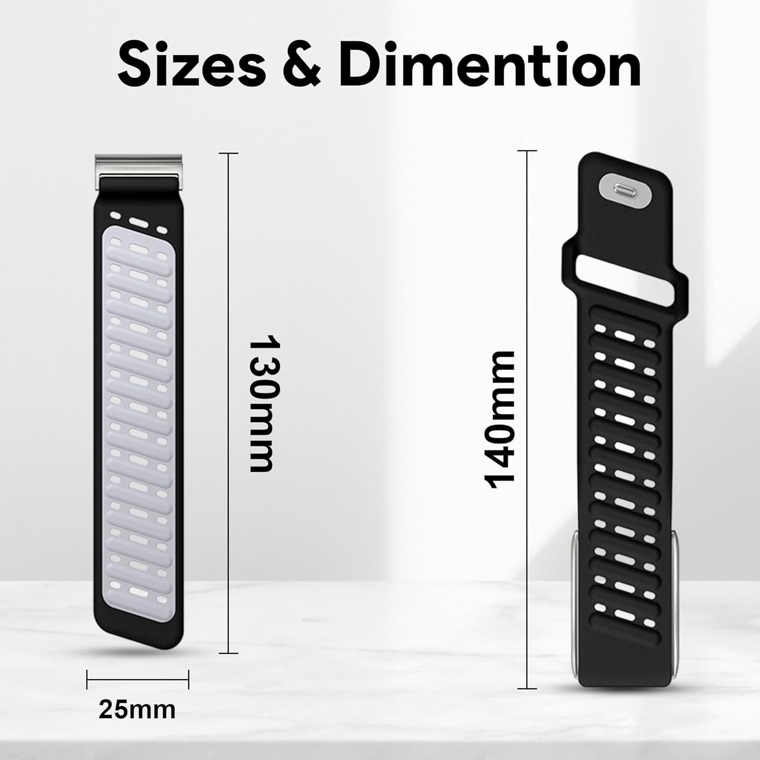 Modified Silicone Sport Replacement Band Compatible with WHOOP 5.0, One, Peak, and Life Fitness Tracker – Breathable, Durable & Comfortable | Not for Whoop Gen 4 - Image 3