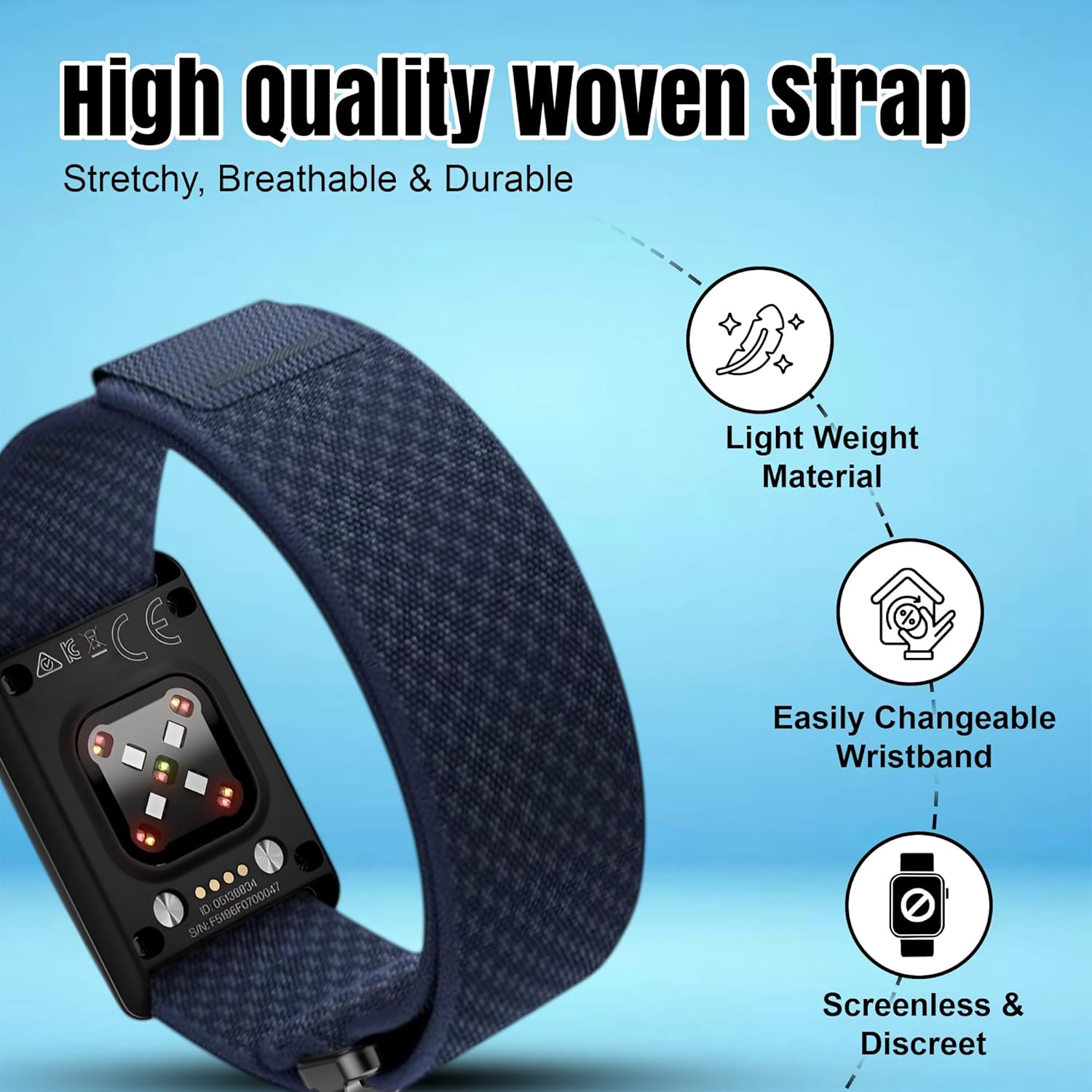 Breathable Nylon Replacement Watch Band Compatible with Polar Loop – Lightweight, Ideal for All Weather e Sport Strap with Adjtable Hook & Loop Closure - Image 2