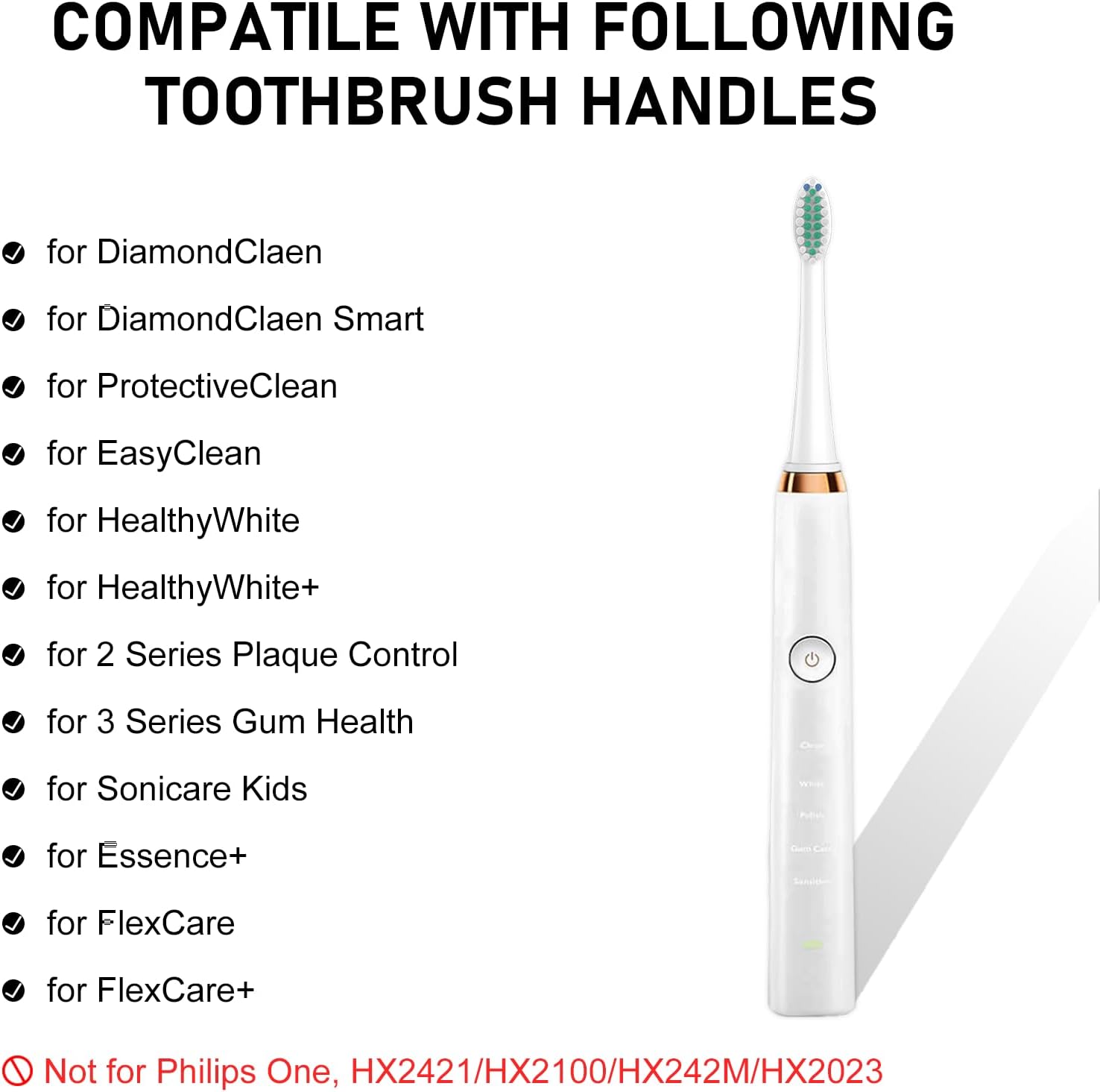 Toothbrh Heads & Dish Brh Refills 4 Pack OXO Dish Scrubber Philips Sonicare Soft Dupont Bristles Replacement Toothbrh Heads for Oral Care - Image 3