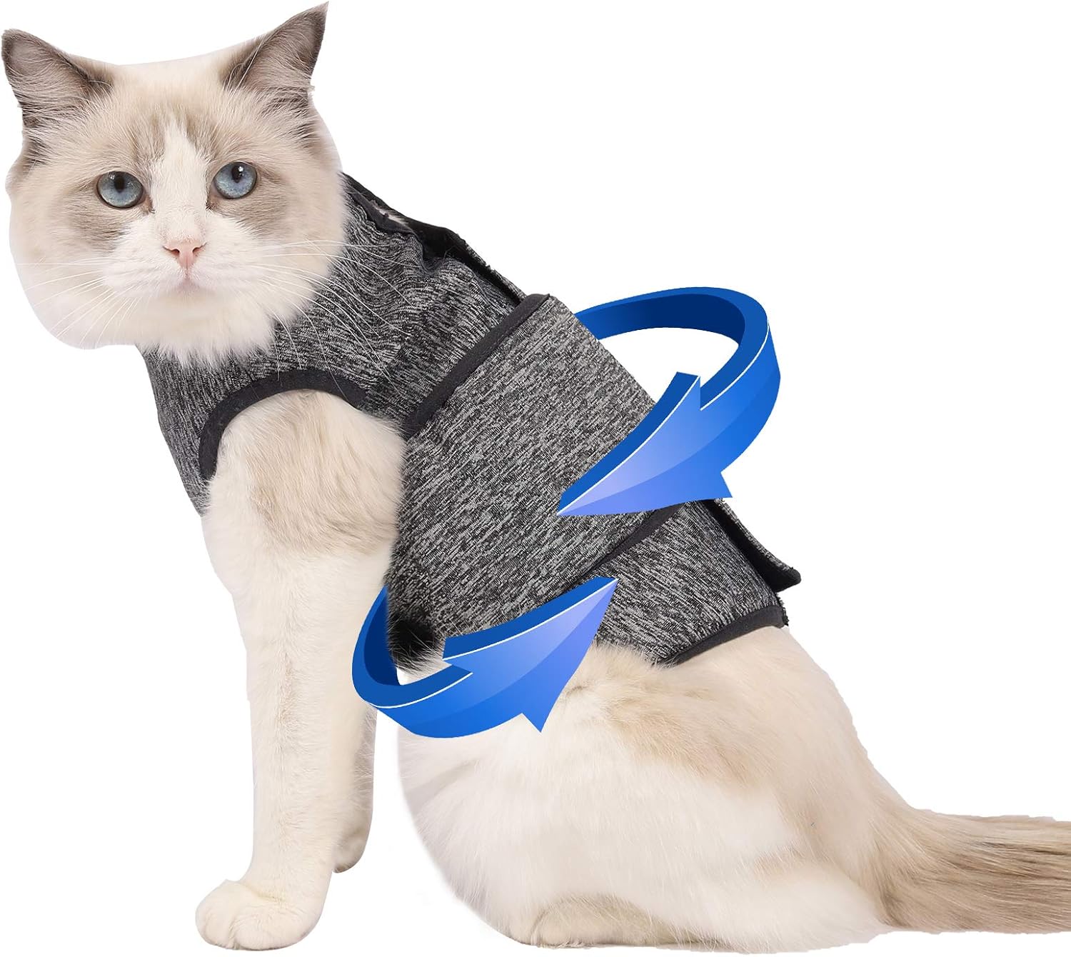 Cat Anxiety Jacket, Anxiety Vest for Cats, Cat Anti Anxiety Vest, Shirt for Cat, Cats Calming Wrap Vet Recommended Calming Solution Vest for Fireworks, Travel, Separation - Image 1