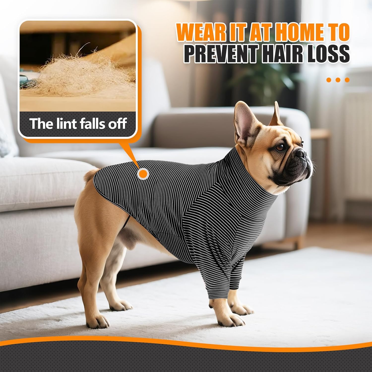 Recovery Suit for Dogs After Surgery Female Male Dog Onesie Neuter Spay Body Suit with Sleeve for Small Medium Large Dogs, Pet Pajama Clothes Anti Licking Surgical Wound Cone Alternative Black - Image 6