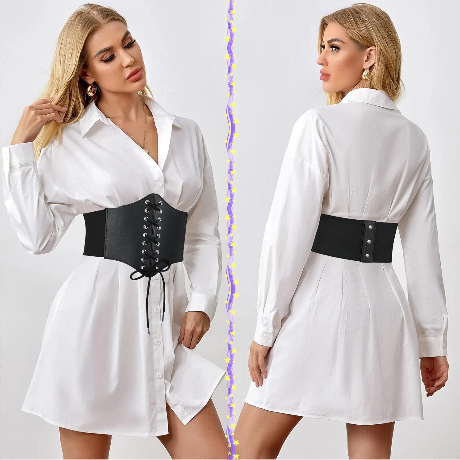 Corset Belt Bundel With Silver Belt for Cosplay - Image 3