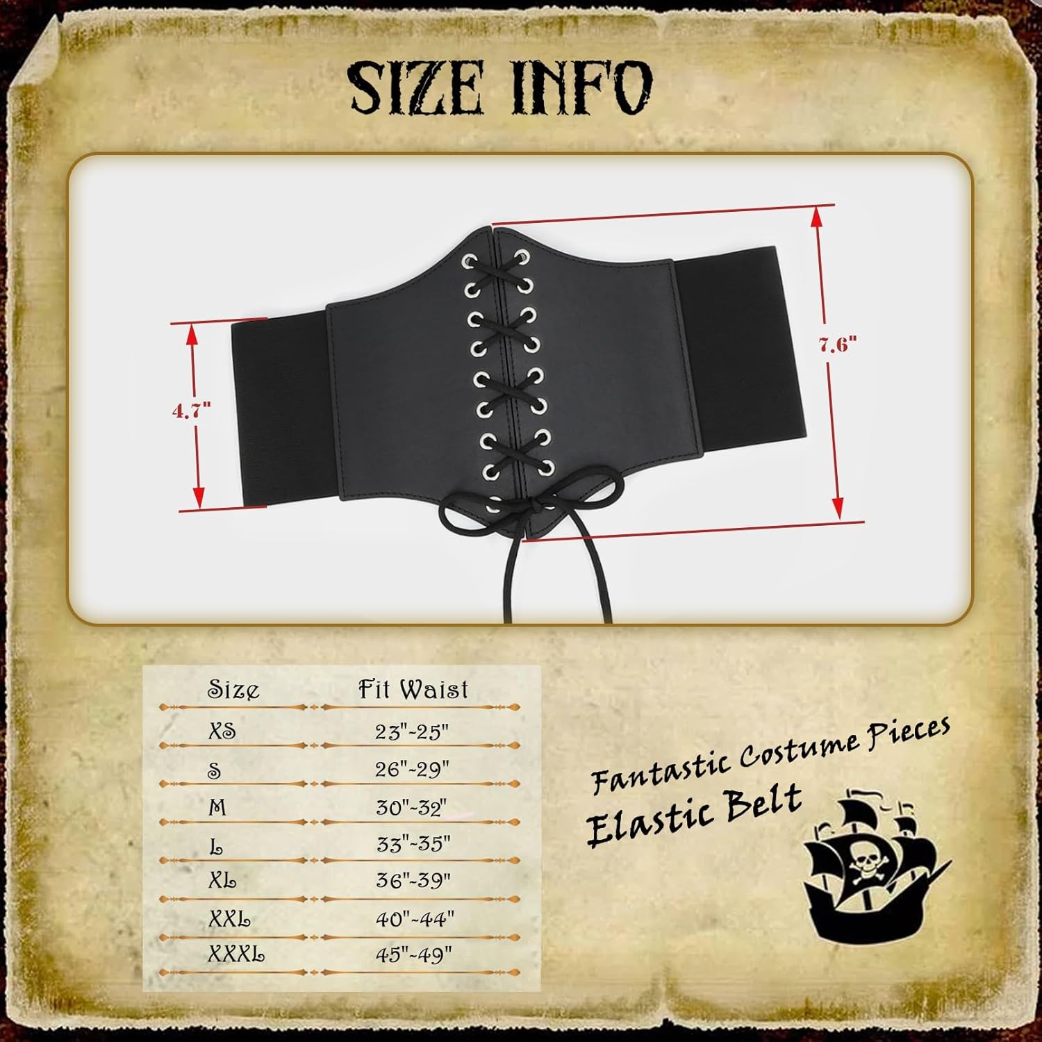 Corset Belt Bundel With Silver Belt for Cosplay - Image 7