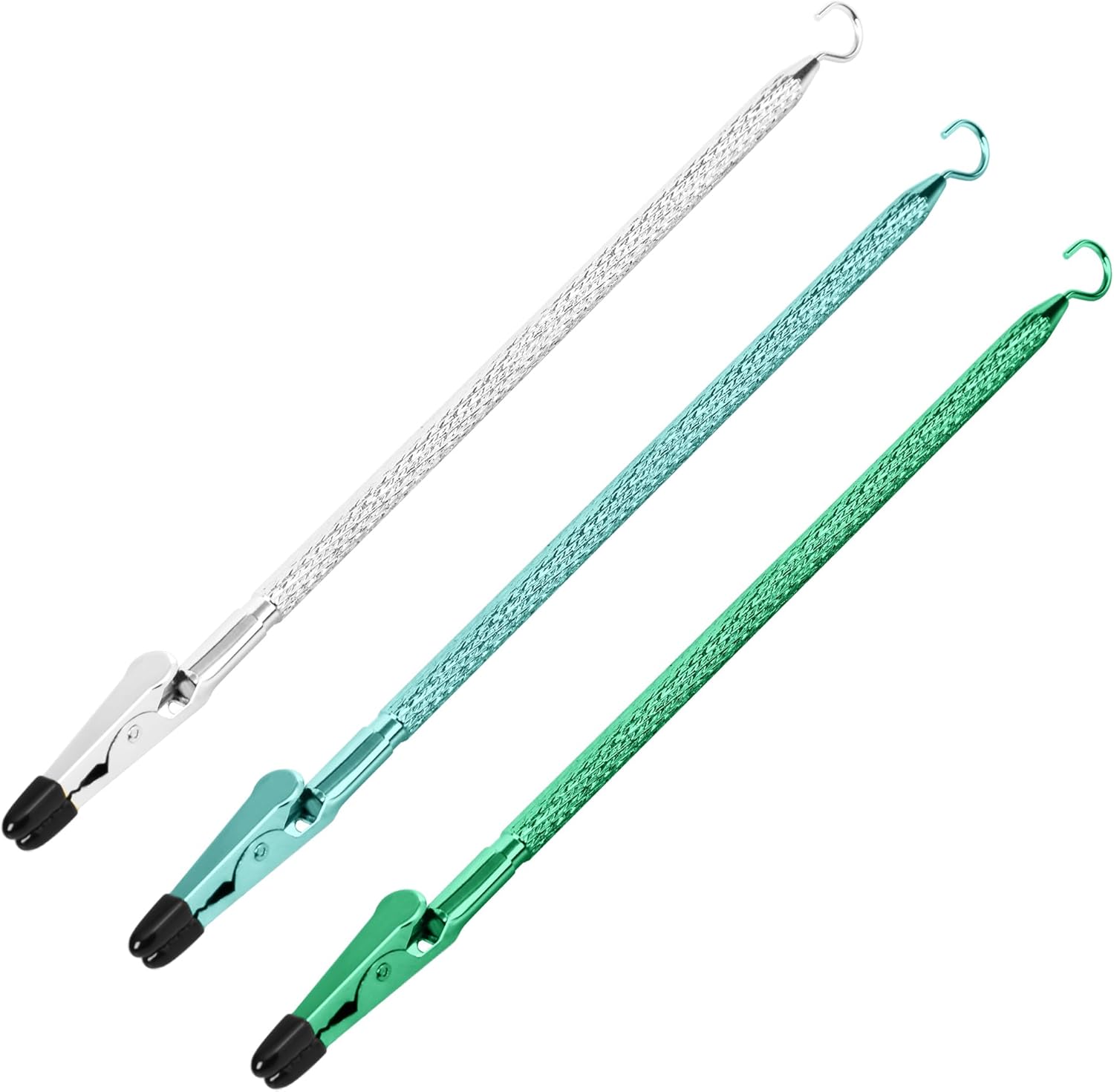 Bracelet Helper Tool with Hook - Fastener Helper Tool for Bracelet, Necklace, Jewelry, Watch - Silver, Teal, Emerald, Bundle - Image 1
