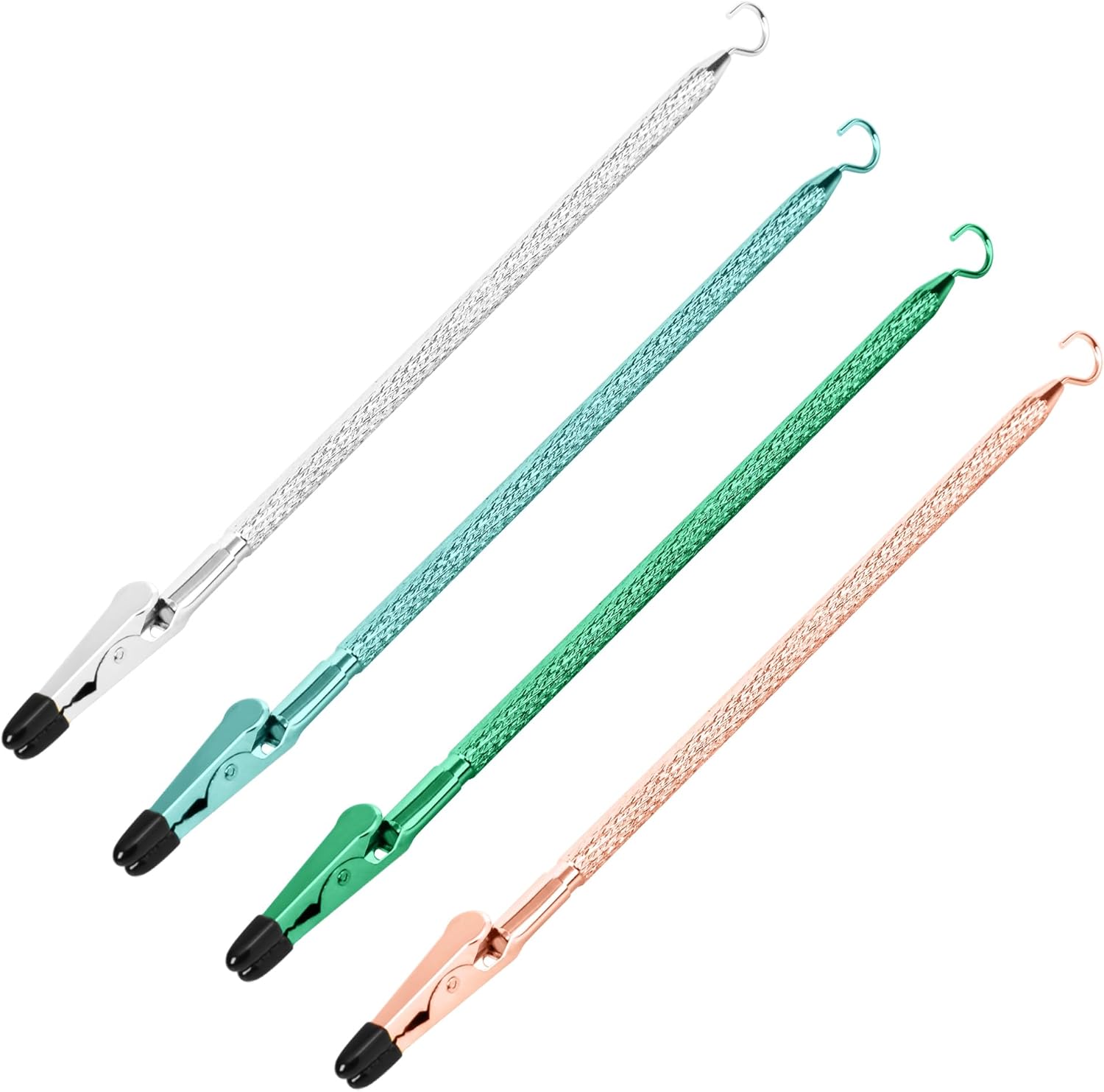 Bracelet Helper Tool with Hook - Fastener Helper Tool for Bracelet, Necklace, Jewelry, Watch - Silver, Teal, Emerald, Rose, Bundle - Image 1