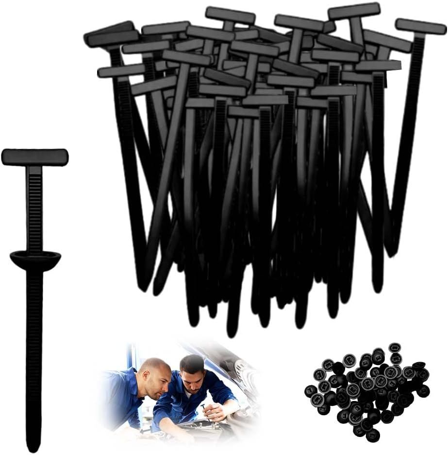 Nylon Universal Cable Tie Buckle,Zipper Clips Cable Tie Buckle Zip Tie,Self-Locking Nylon Zip Ties Holder,Multipurpose Plastic Cable Ties Buckles Tool for Car Daily Repair (50PCS) - Image 1