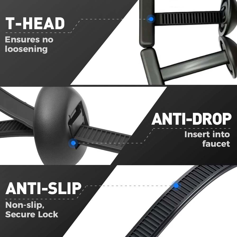 Nylon Universal Cable Tie Buckle,Zipper Clips Cable Tie Buckle Zip Tie,Self-Locking Nylon Zip Ties Holder,Multipurpose Plastic Cable Ties Buckles Tool for Car Daily Repair (50PCS) - Image 5