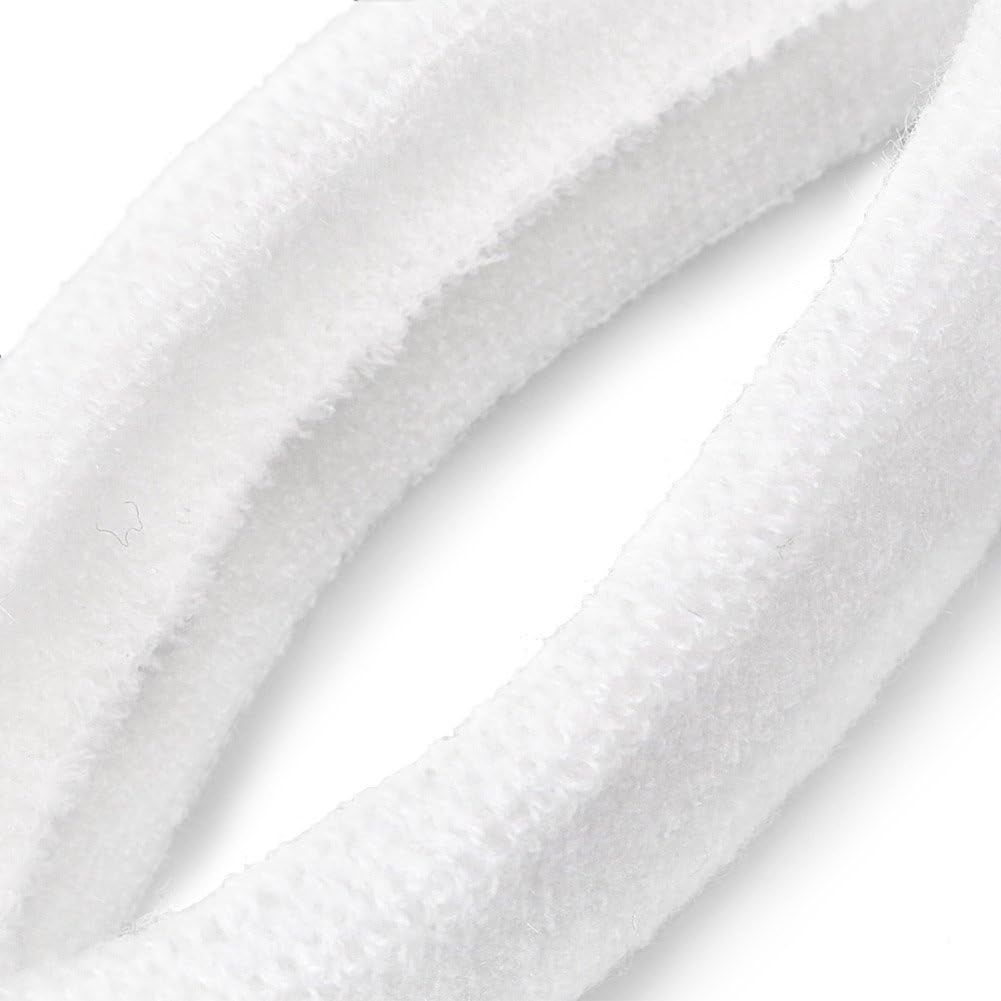 10 PCS White Unisex Sports Sweatband Headband Sweat Absorbing Terry Cloth Bands - Image 5