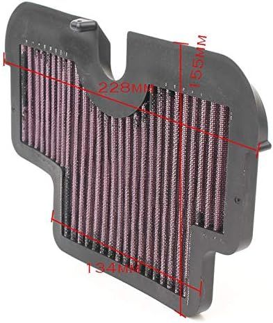Motorcycle Air Cleaner Filter Element Assembly Replacement Compatible Fits for 2006-2008 Kawasaki EX650A Ninja 650R / EX650E Ninja 650 Black Red - Image 4