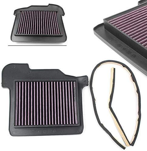 Motorcycle Air Cleaner Filter Element Assembly Replacement Compatible Fits for Yamaha FJ09 2015-2017 FZ09 2014-2017 Black Red - Image 2