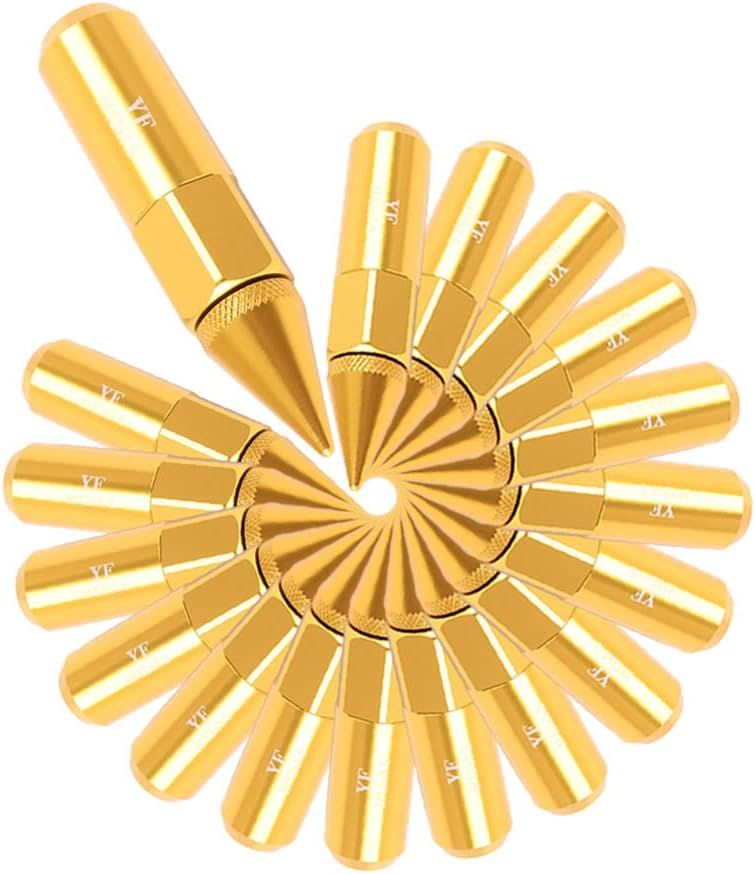 20Pcs Gold M12X1.5 60mm Extended Tuner Cap Spike Lug Nuts Set Compatible for Honda Acura Toyota Scion Subaru - Image 1