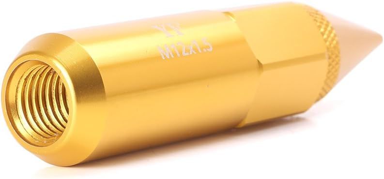 20Pcs Gold M12X1.5 60mm Extended Tuner Cap Spike Lug Nuts Set Compatible for Honda Acura Toyota Scion Subaru - Image 4