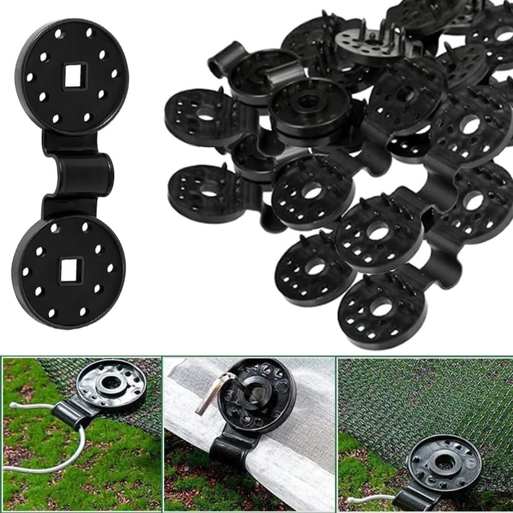 Shade Cloth Heavy Duty Lock Grip, 2023 New Shade Cloth Plastic Clips Windproof Awning Clamp Grip, Greenhouse Shade Cloth Fix Clamp Tent Clips Accessory for Garden Netting Sun Shade Net (Black-50 Pcs) - Image 1