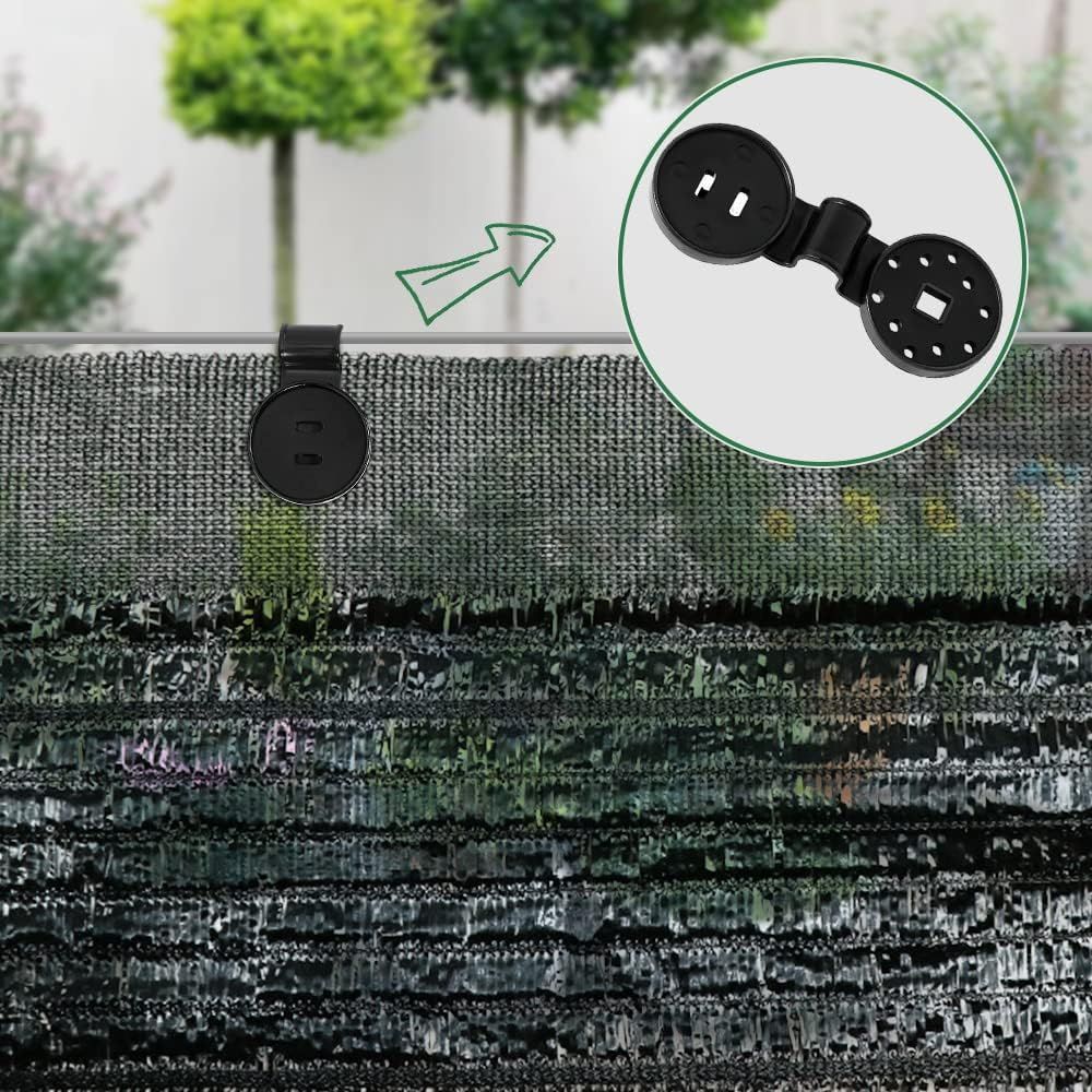 Shade Cloth Heavy Duty Lock Grip, 2023 New Shade Cloth Plastic Clips Windproof Awning Clamp Grip, Greenhouse Shade Cloth Fix Clamp Tent Clips Accessory for Garden Netting Sun Shade Net (Black-50 Pcs) - Image 2