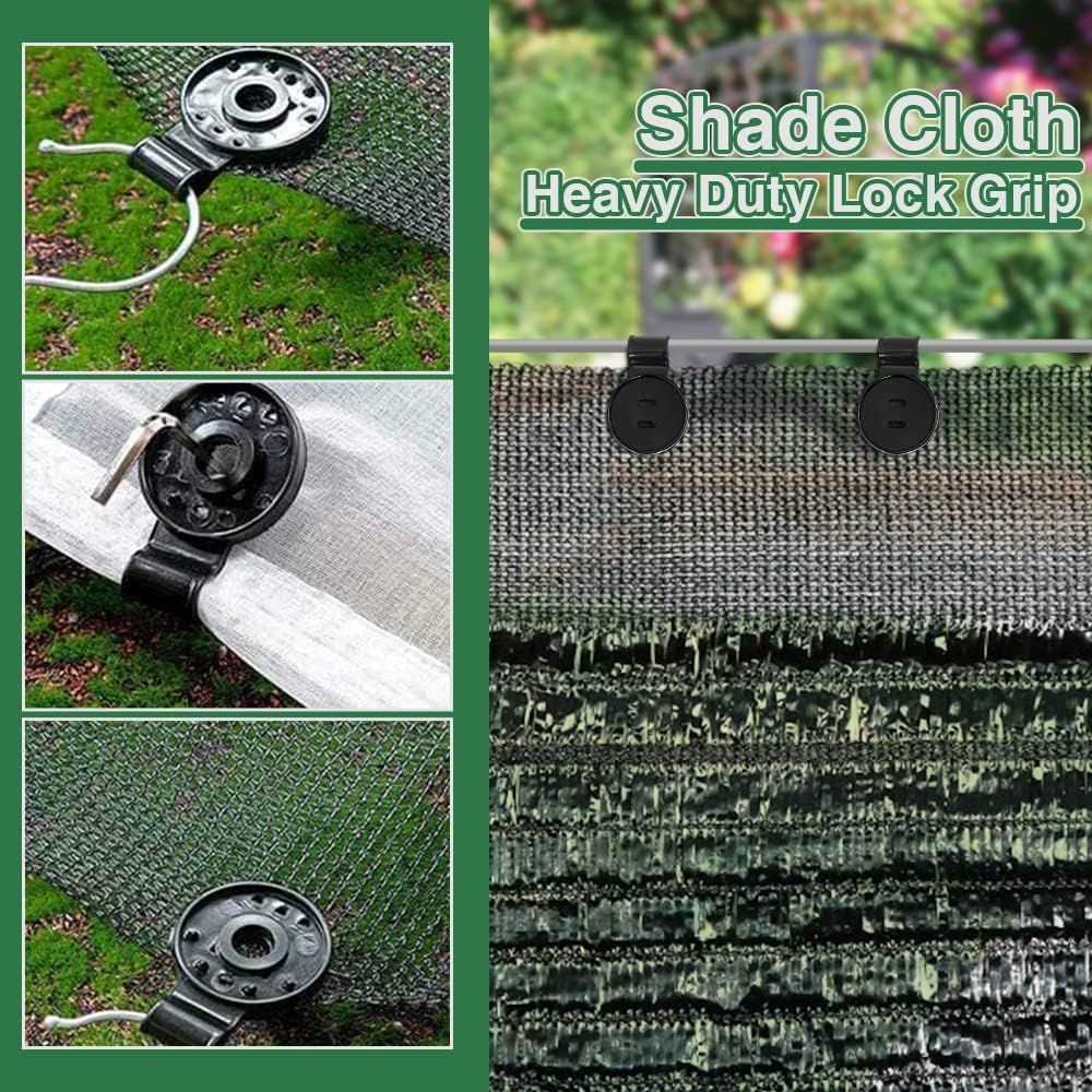 Shade Cloth Heavy Duty Lock Grip, 2023 New Shade Cloth Plastic Clips Windproof Awning Clamp Grip, Greenhouse Shade Cloth Fix Clamp Tent Clips Accessory for Garden Netting Sun Shade Net (Black-50 Pcs) - Image 5